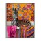 Stupell Industries Zebra Bath with Colorful Towel Framed Giclee, design by Momart
